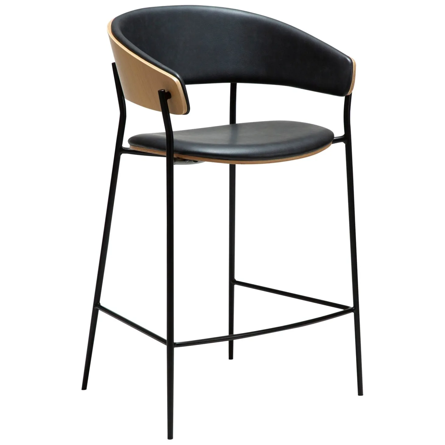 Crib Barstol Raven Black, Bleached Oak