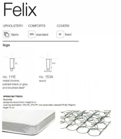 Felix 3-sits Bäddsoffa Wildflower Midnight Blue