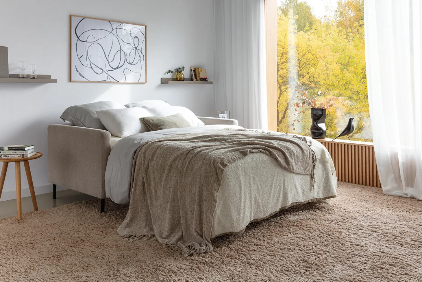 Felix 4-sits Bäddsoffa Wildflower Rasberry Pink