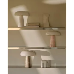 Glossy Bordslampa Beige