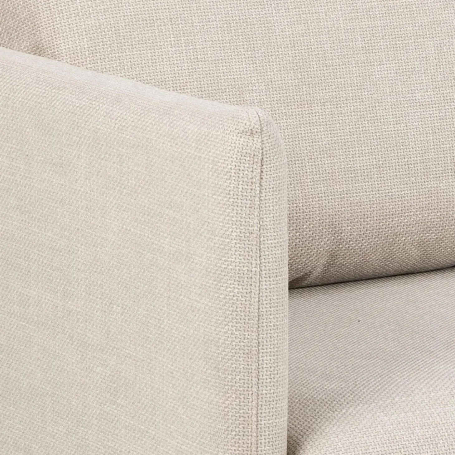 Milly 2-sits med schäslong Basel tyg Beige