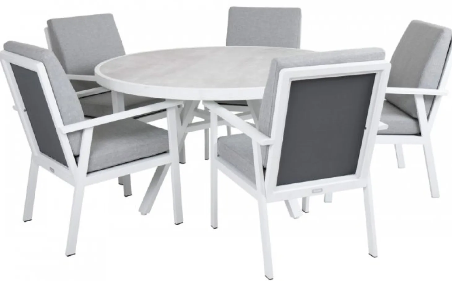 Samvaro Matbord Rund 140 cm Vit
